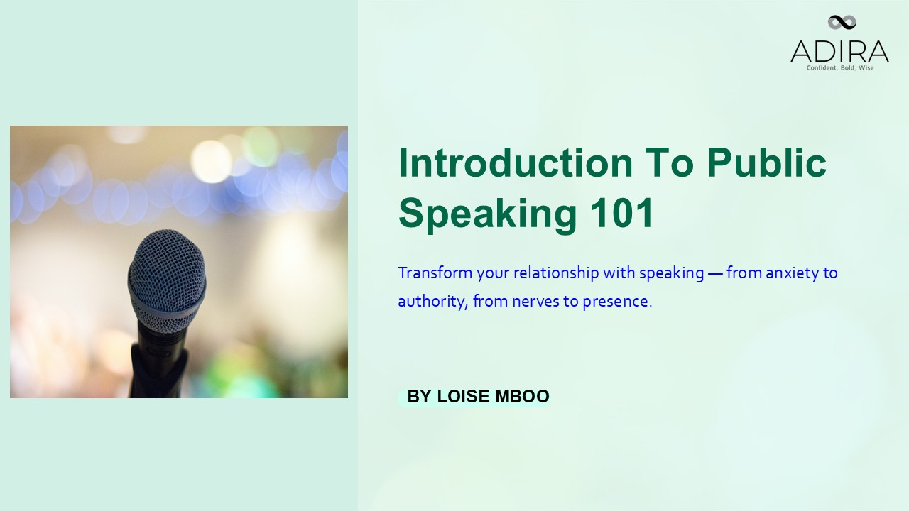 Introduction To Public Speaking 101